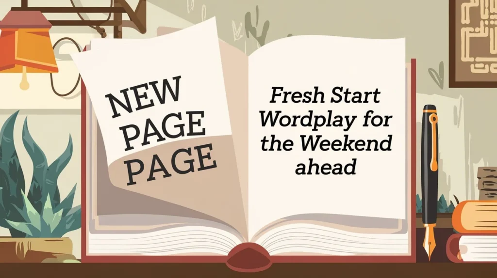 Fresh Start Wordplay for the Weekend Ahead