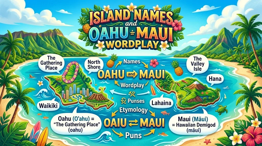 Island Names and Oahu Maui Wordplay