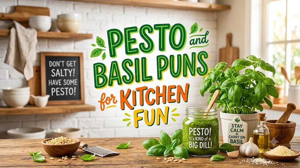 Pesto and Basil Puns for Kitchen Fun