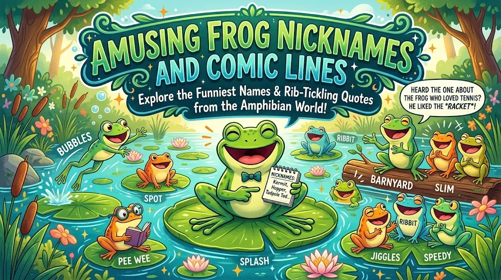 Amusing Frog Nicknames And Comic Lines