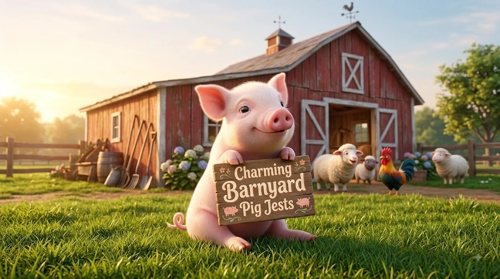 Charming Barnyard Pig Jests
