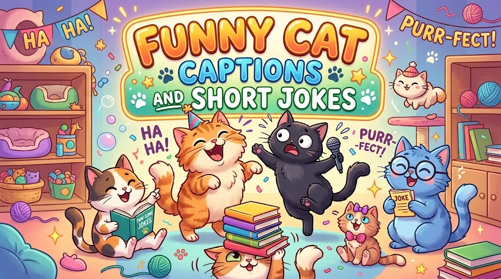 Funny Cat Captions and Short Jokes