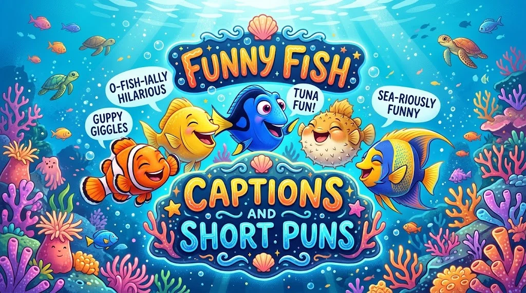 Funny Fish Captions and Short Puns