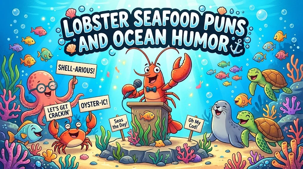Lobster Seafood Puns and Ocean Humor