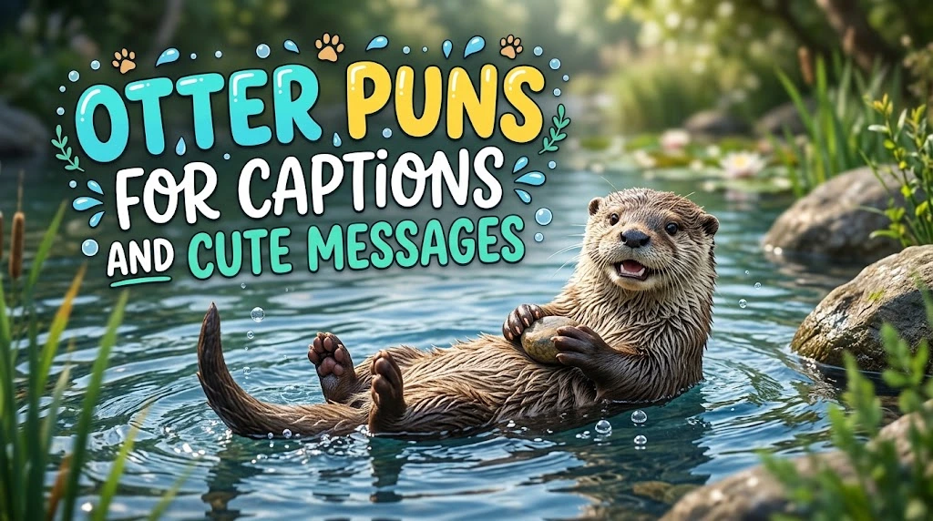 Otter Puns for Captions and Cute Messages