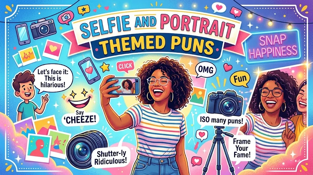 Selfie And Portrait Themed Puns