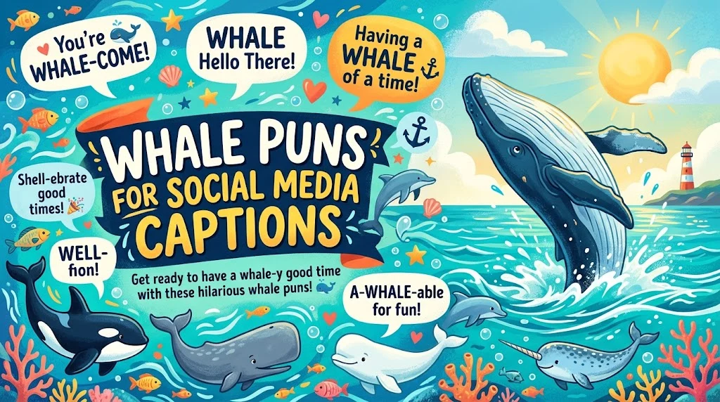 Whale Puns for Social Media Captions