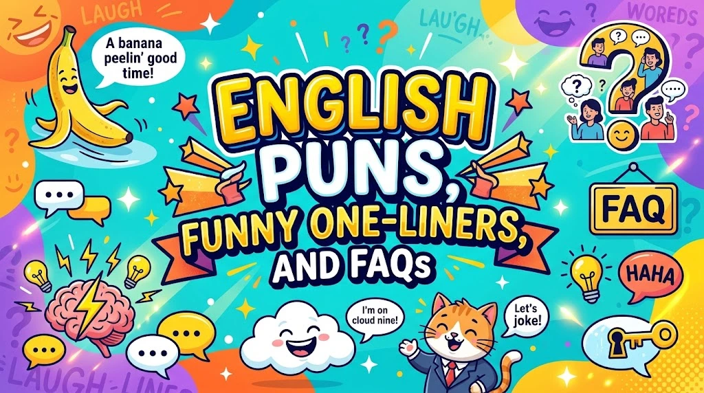 English Puns, Funny One-Liners, and FAQs
