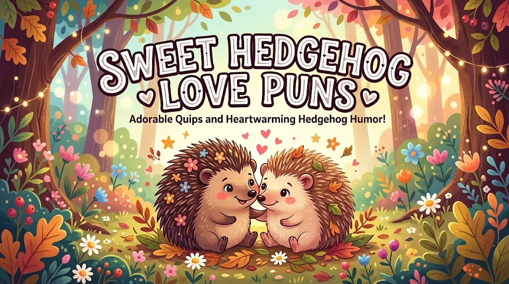 Sweet Hedgehog Love Puns